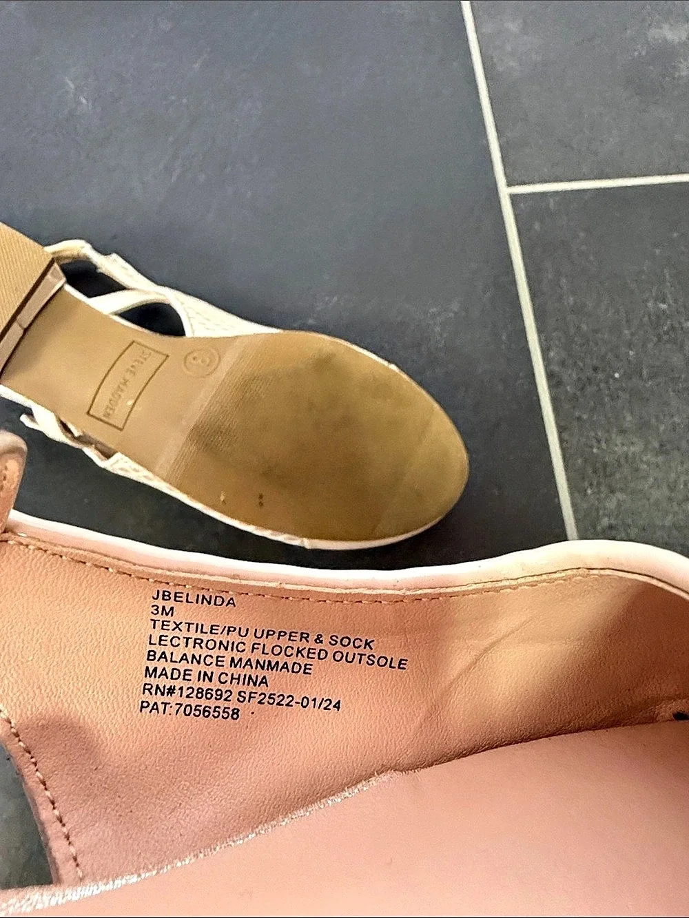 Steve Madden girls Belinda Mule Slingback Block Heel Beige size 3